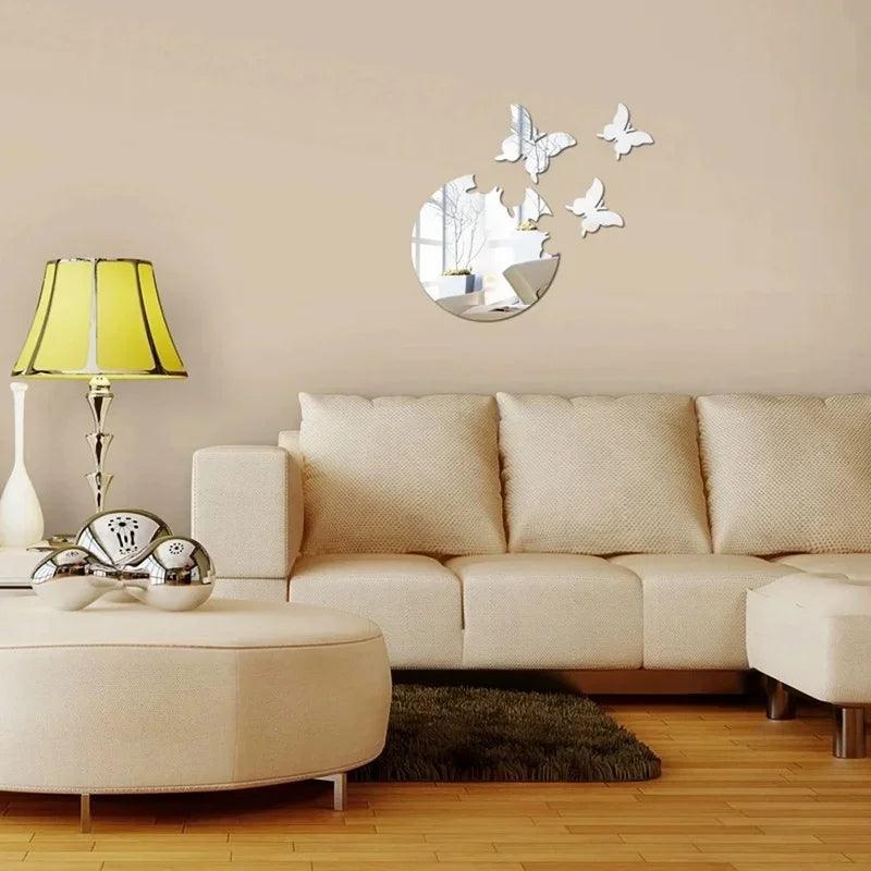 Butterfly Mirror Wall Stickers - Mi Amor Furnishings